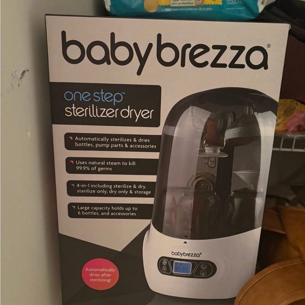 Baby Brezza One Step Sterilizer Dryer - Black and White